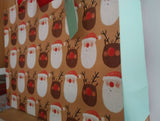 Reindeer & Santa Large Gift Bag