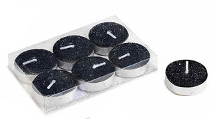 Pack of 6 glittered t-lites