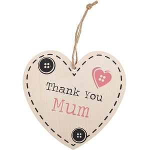 Thank You Mum Heart Plaque