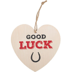 Good Luck Heart Plaque