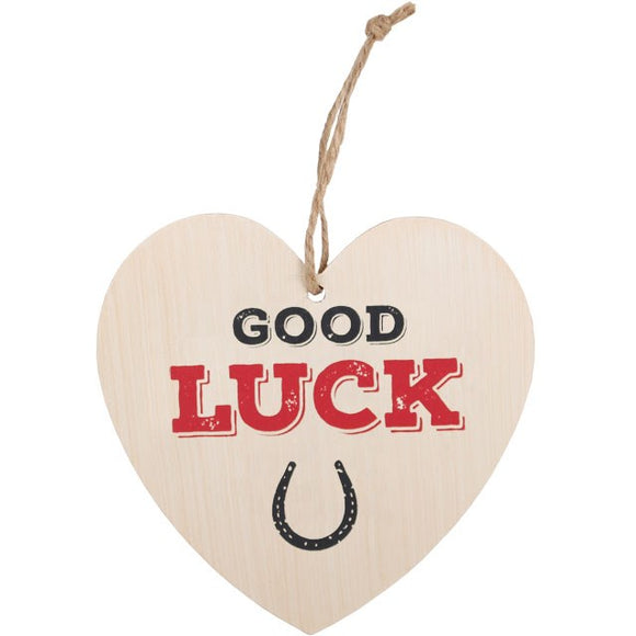 Good Luck Heart Plaque