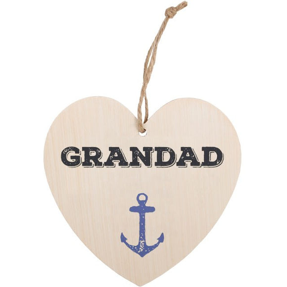 Grandad Heart Plaque