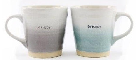 BE HAPPY Embossed Mugs