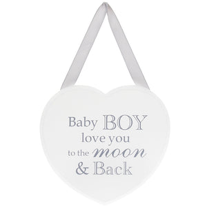 Baby Boy Heart Plaque