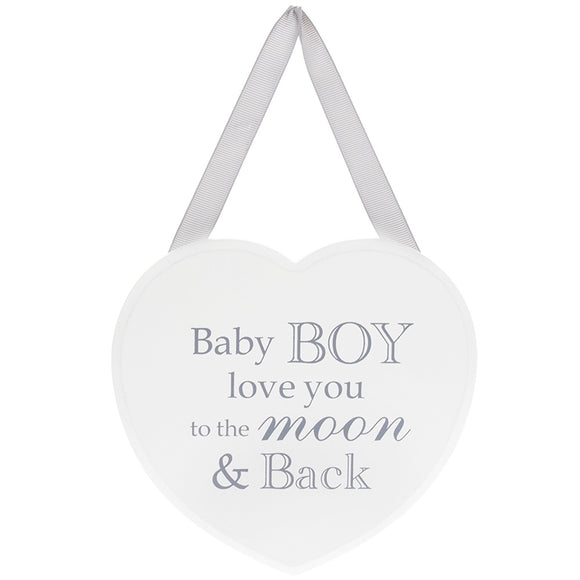 Baby Boy Heart Plaque