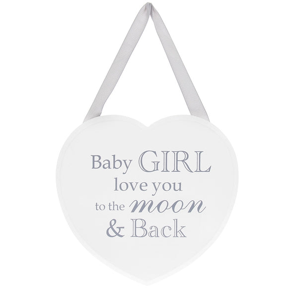 Baby Girl Heart Plaque
