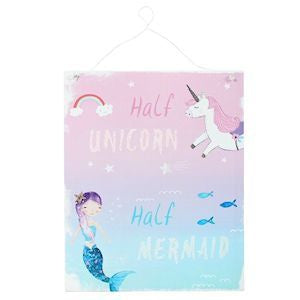 Half Unicorn Half Mermaid Sign