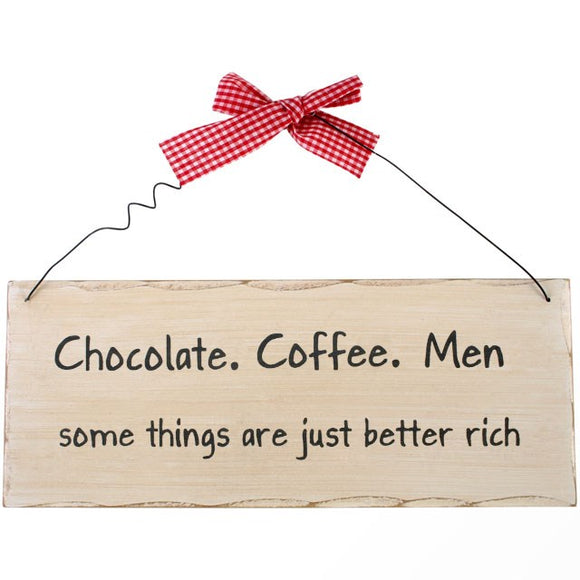 Chocolate, Coffee. Men Plaque