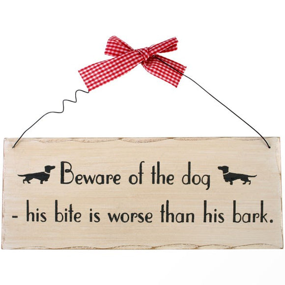 Beware Of The Dog Plaque