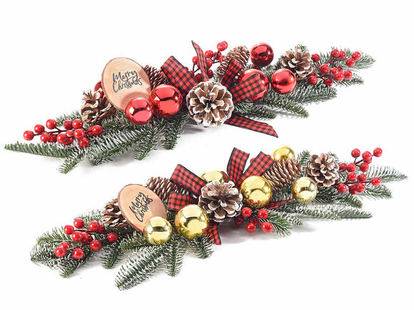 SNOWY PINE CONES & BERRIES Garland