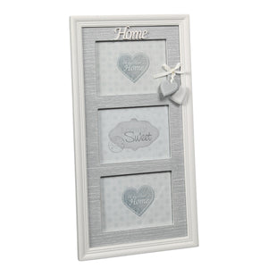 Grey Heart HOME Collage Photo Frame