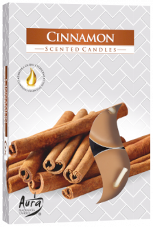 CINNAMON - x6 scented tealight candles