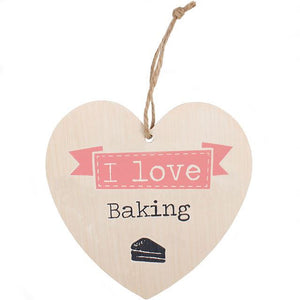 Love Baking Heart Plaque