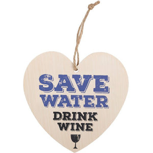 Save Water Heart Plaque