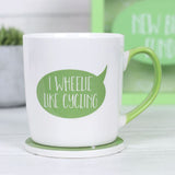 I Wheelie Like Cycling - Mug & Coaster Set