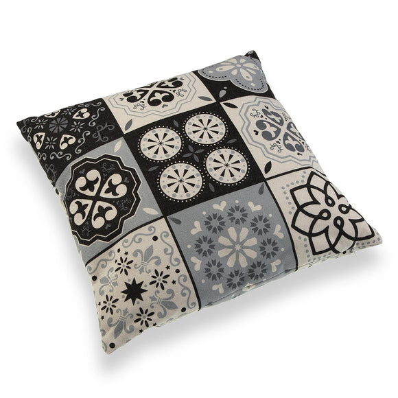 Black Mosaic Cushion + Filler