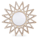 Wooden Sun Mirror + Light