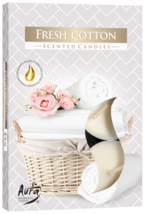 FRESH COTTON - x6 scented tealight candles