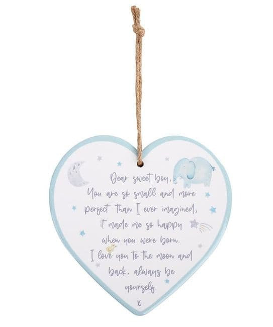 BABY Heart Plaques  - BLUE