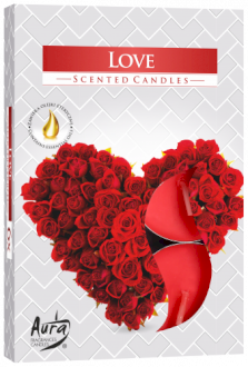 LOVE - x6 scented tealight candles