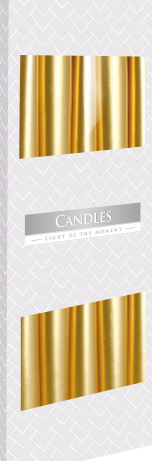 METALLIC GOLD - Tapered Candle