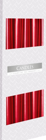 METALLIC RED - Tapered Candle