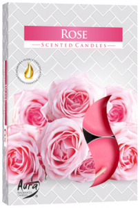 ROSE - x6 scented tealight candles