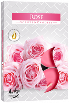 ROSE - x6 scented tealight candles