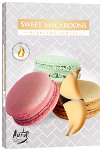 SWEET MACAROONS - x6 scented tealight candles