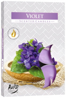VIOLET - x6 scented tealight candles