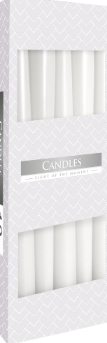 WHITE - Tapered Candle